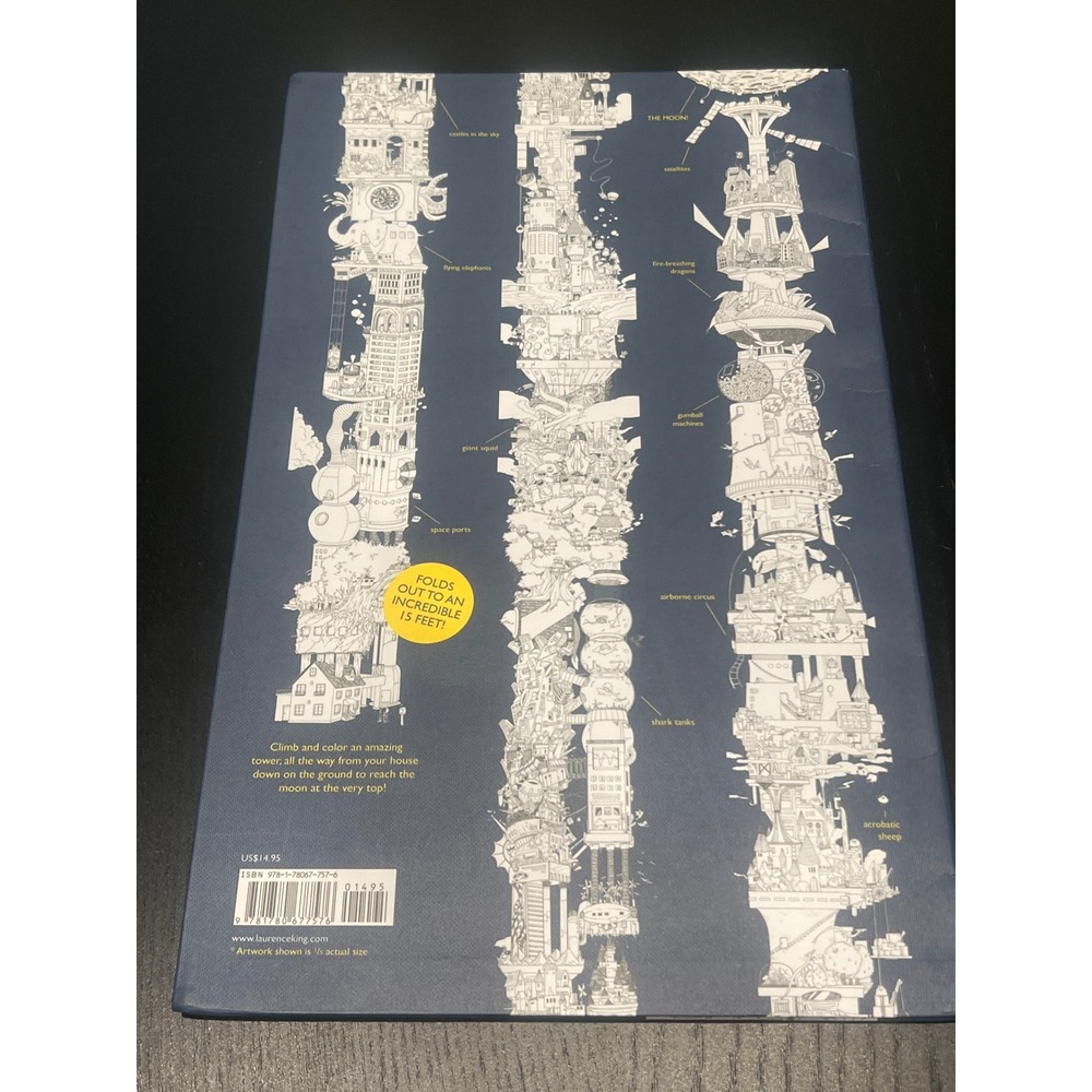 NEW - To the Moon The Tallest Coloring Book in the World‎ 15ft Fold Out - Picture 5 of 5